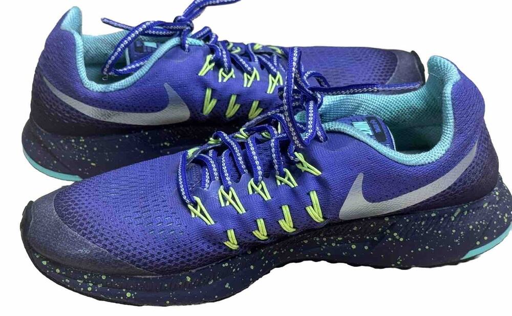 Kids Youth Nike Zoom Pegasus 33 Shield 859624 500 Purple Sneaker Shoes 6.5
